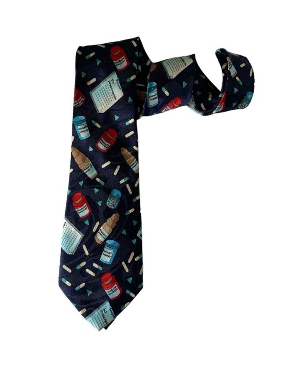 Steven Harris Doctor Pharmacist RX Prescription Bottle Pills Necktie Tie 60"